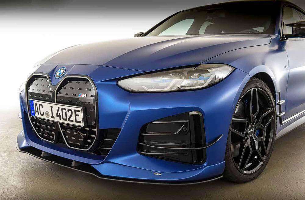 AC Schnitzer voorspoilerelementen voor BMW i4 met M aerodynamisch pakket