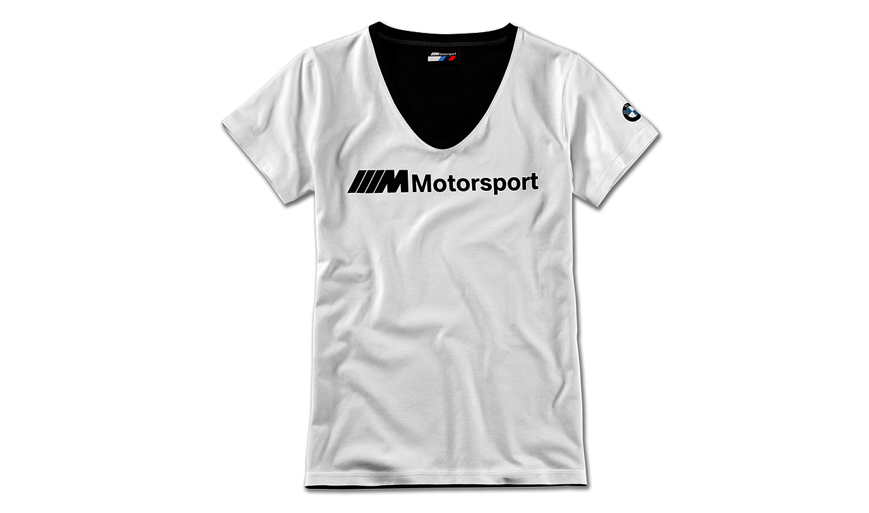 BMW M Motorsport T-Shirt Dames, Zwart/wit, L