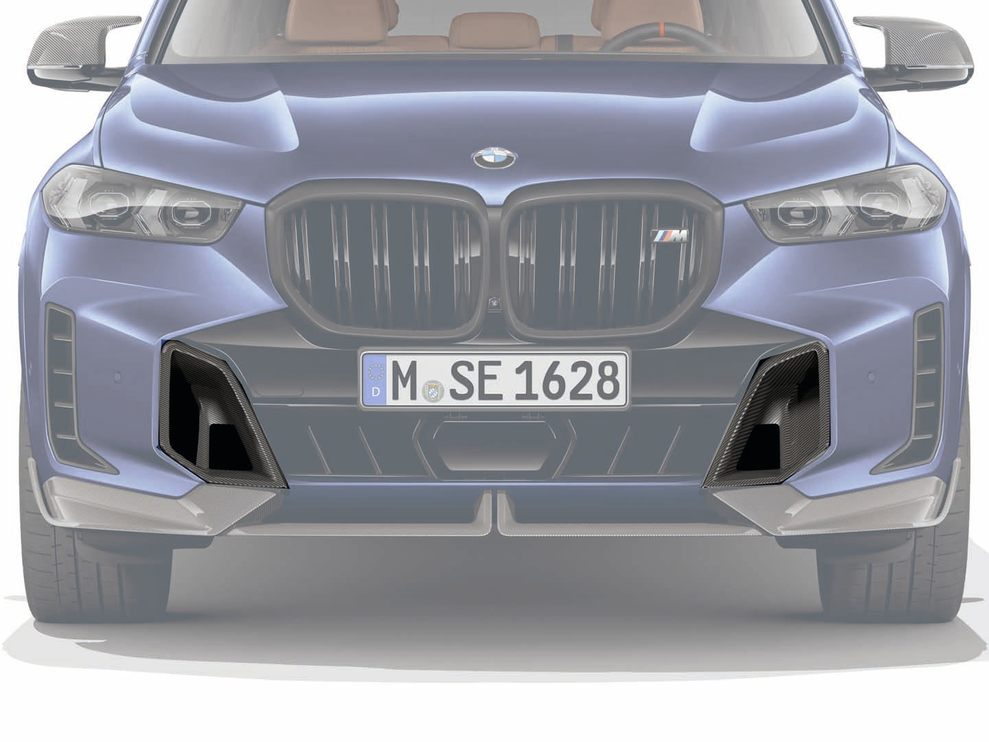 Afdeklijst carbon X5, detail