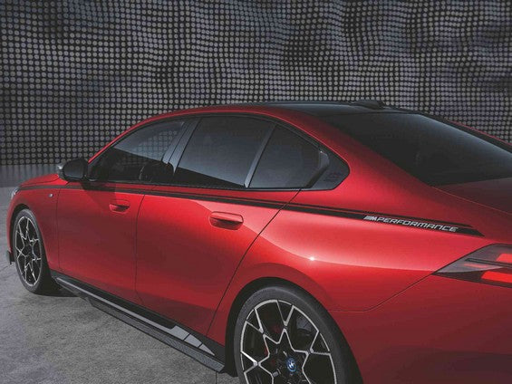 M Performance frozen black accentstrepen BMW i5/5 serie