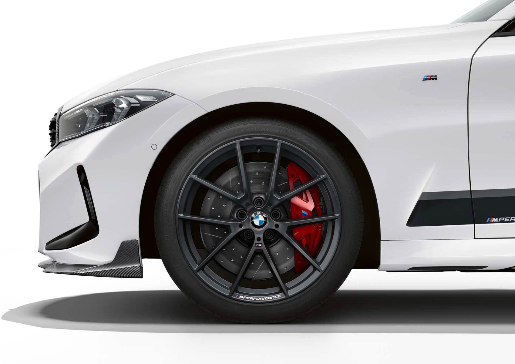 M Performance logo's zijkant hoogglans zwart BMW 3 serie