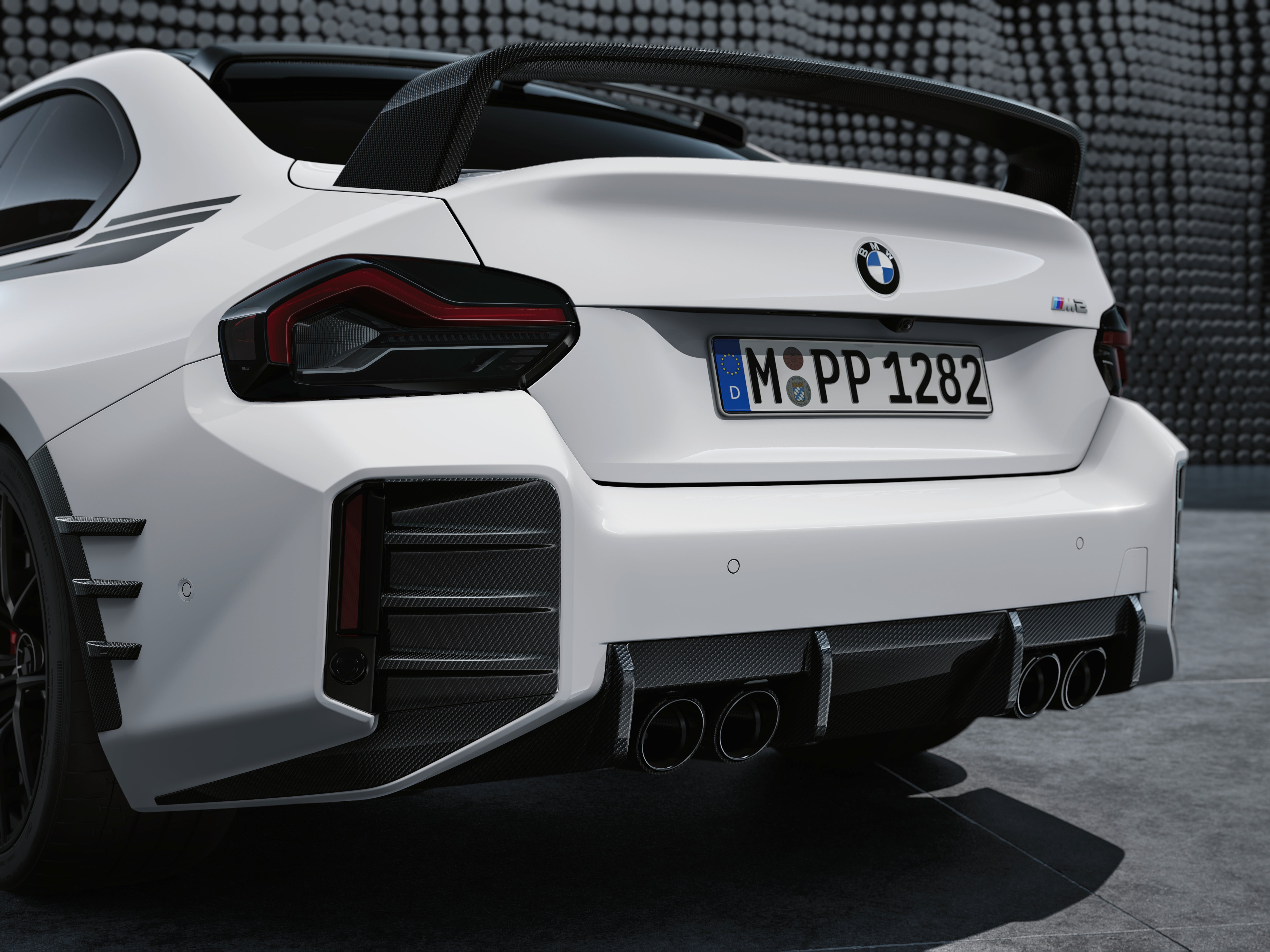 M Performance zijvleugel set achterkant carbon BMW M2
