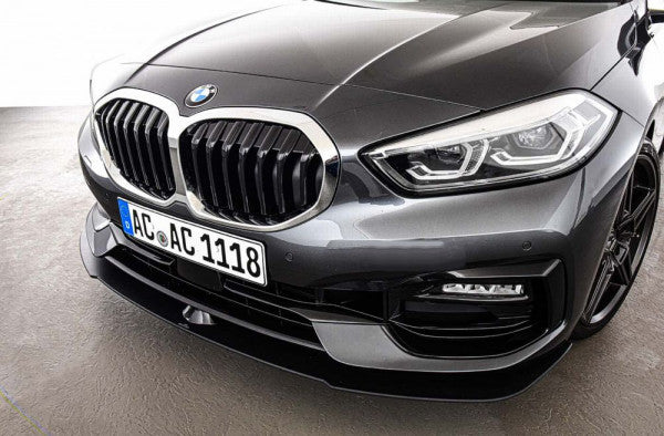 AC Schnitzer front splitter in zwart mat voor BMW 1 Serie F40 zonder M-pakket