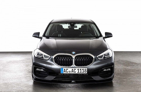 AC Schnitzer front splitter in zwart mat voor BMW 1 Serie F40 zonder M-pakket
