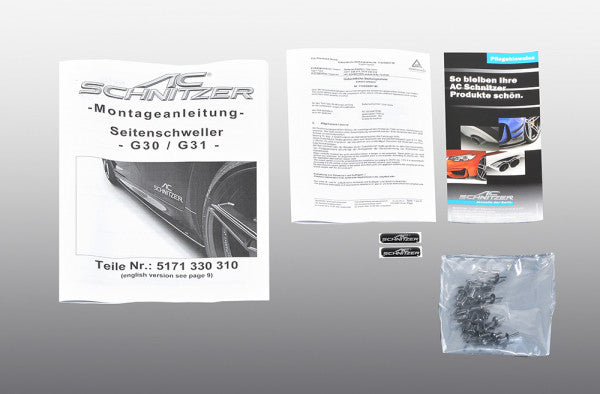 AC Schnitzer side skirts in zwart mat voor BMW M5