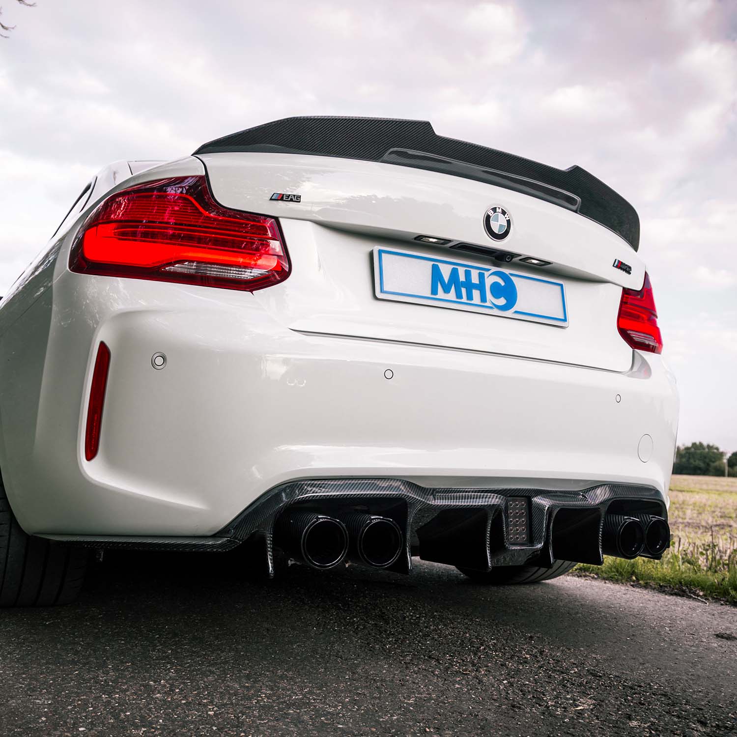 MHC BMW M2/2 Series Ducktail Rear Spoiler In Gloss Carbon Fibre (F22/F87)-R44 Performance