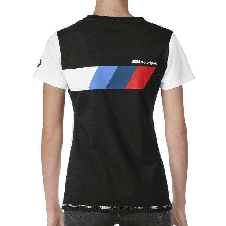 BMW M Motorsport T-Shirt Dames, Zwart/wit, L