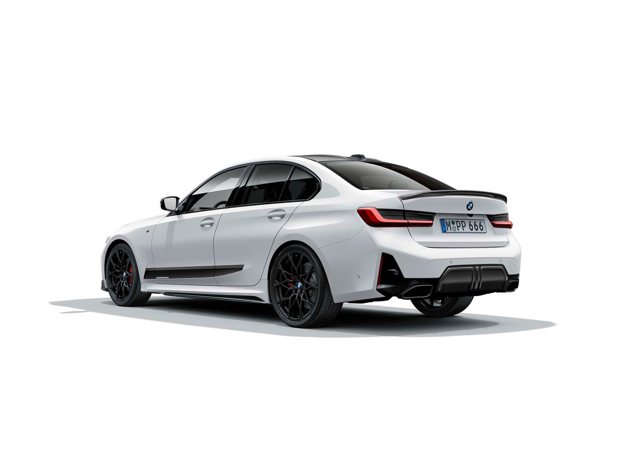M Performance diffusor matzwart BMW 3 serie