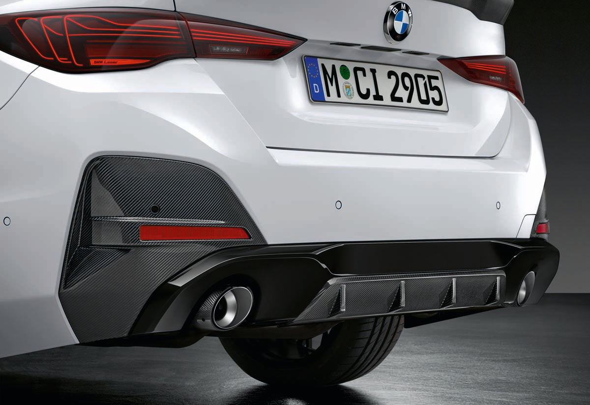 M Performance bumperkap achter zwart BMW 4 serie