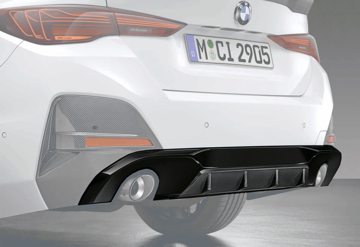 M Performance bumperkap achter zwart BMW 4 serie