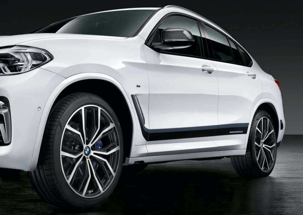 BMW M Performance Frozen Black sideskirt folie voor X3/ X4/ iX3