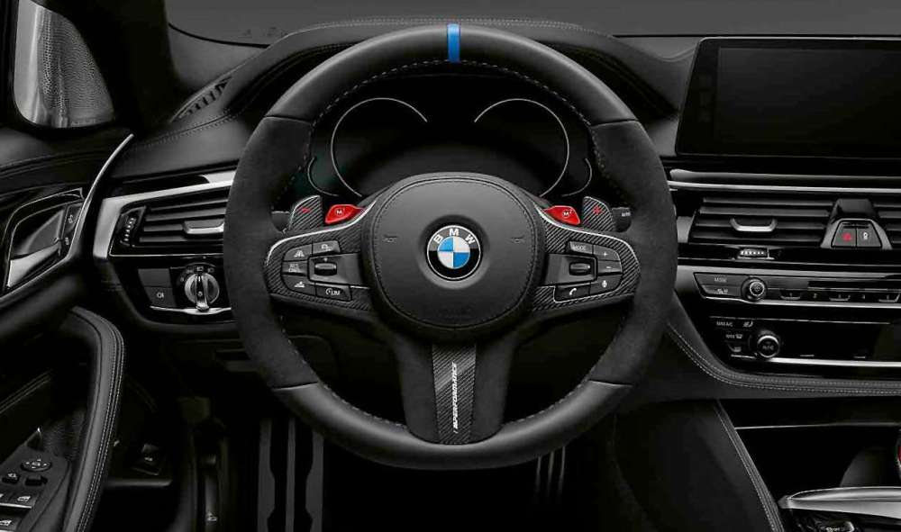 BMW M Performance Alcantara/Carbon Stuurhoes voor 5 t/m 7 Serie, M5, X3, X3M, X4, X4M