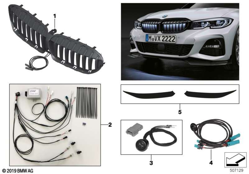 BMW M Performance mat zwarte diffuser folie voor 3 serie
