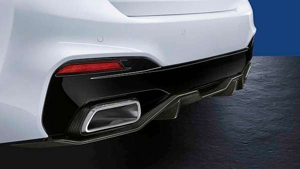 BMW M Performance trapeziumvormige carbon uitlaat sierstuk voor 5 Serie