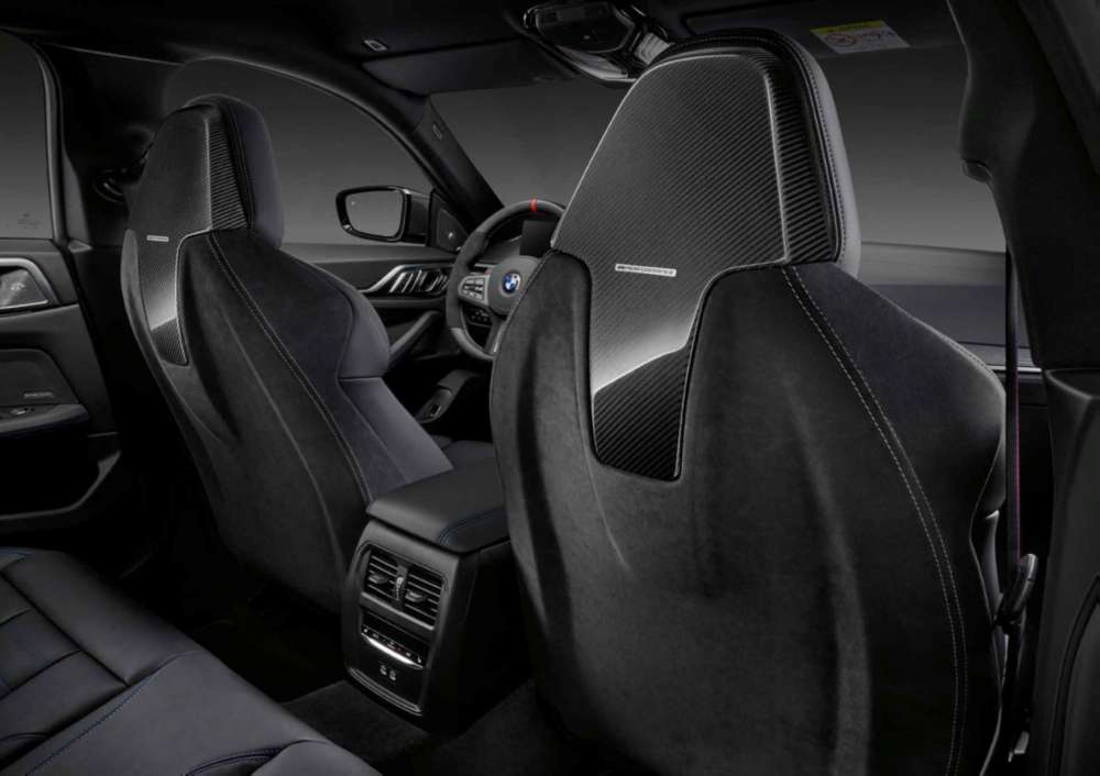 BMW M Performance rugleuning Alcantara/Carbon voor 3/ 4/ 8 Serie / M3/ i4